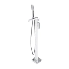 Omnires PARMA bateria wannowa wolnostojąca, chrom/biały połysk PM7433CRB