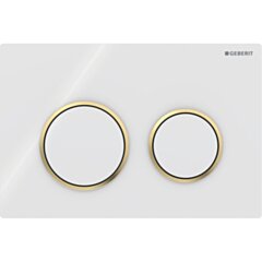 GEBERIT Przycisk WC Omega20  biały-złoty-biały okrągły GEB-115.085.KK.1