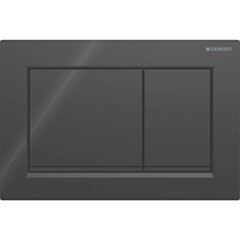 GEBERIT Przycisk uruchamiający Geberit Omega20, przedni/górny, czarny-czarny mat-czarny prostokątny GEB-115.080.DW.1