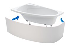 Excellent Flex obudowa do zabudowy wanny narożnej płytkami OBEX.N.250WH