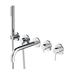 Omnires Y bateria wannowa 5-otworowa podtynkowa z długą wylewką, chrom połysk Y1237-1CR