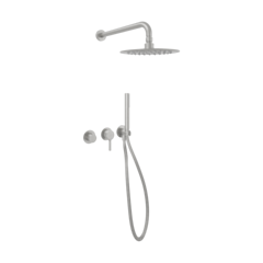 Excellent Pi Zestaw prysznicowo-wannowy podtynkowy, 2 funkcyjny z deszczownicą 25 cm, nikiel szczotkowany AREX.1252.K.03NB