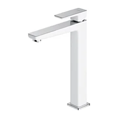 Omnires PARMA bateria umywalkowa wysoka, chrom/biały połysk PM7412CRB