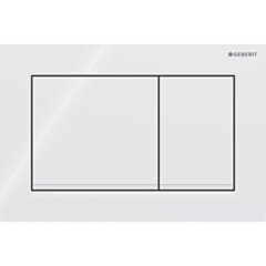 GEBERIT Przycisk uruchamiający Geberit Omega20, przedni/górny, biały-biały mat-biały prostokątny GEB-115.080.11.1
