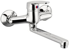 FERRO SMILE bateria umywalkowa ściana chrom FE - BSM3
