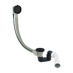 Omnires CGS syfon wannowy przelewowo-odpływowy, czarny mat TK104-PLUS-3.43+64-SBL