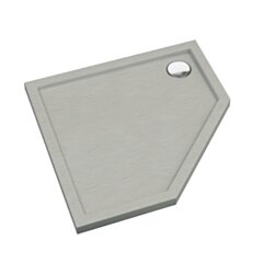 Schedline Brodzik akrylowy Sharper Cement Stone 90x90x5 cm, pięciokątny, Gwarancja 7 lat