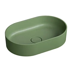 Omnires OVO M+ umywalka nablatowa, 55 x 36 cm, olive mat OVOUNOL