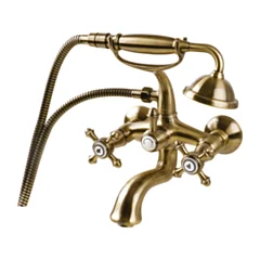 Omnires RETRO bateria wannowa z zestawem prysznicowym, brąz antyczny szczotkowany RE7231BR
