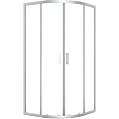Laveo Kabina prysznicowa 80x80 cm półokrągła chrom połysk/szkło przezroczyste Bresso JKD_086Z