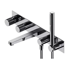 Omnires CONTOUR bateria wannowa 5-otworowa, podtynkowa, chrom połysk CT8037-1CR