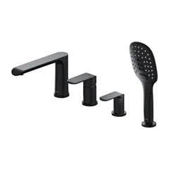 Omnires SACRAMENTO bateria wannowa 4-otworowa, czarny mat SC2332BL