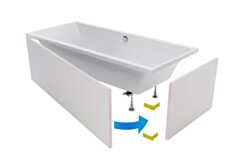 Excellent Flex obudowa do zabudowy wanny płytkami , 200 cm OBEX.P.20X90WH