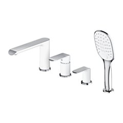 Omnires SACRAMENTO bateria wannowa 4-otworowa, chrom/biały połysk SC2332CRB