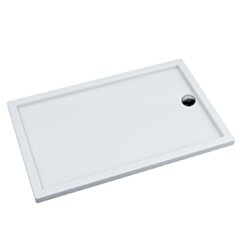 Schedline Brodzik kompozytowy Stabilsound Plus® Estima 90x160x5 cm, prostokątny z odpływem na krótszym boku, Gwarancja 15 lat