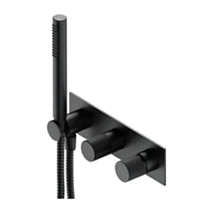 Omnires CONTOUR bateria prysznicowo-wannowa podtynkowa z rączką prysznicową, antracyt szczotkowany CT8035-1AT