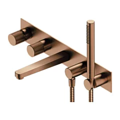 Omnires CONTOUR bateria wannowa 5-otworowa podtynkowa, miedź szczotkowana CT8037-1CPB