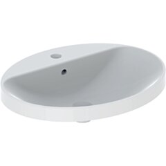 GEBERIT Geberit Variform Umywalka wpuszczana w blat, owalna, B60cm, H17.8cm, T48cm, z przelewem, z otworem n KOŁO 500.724.01.6 GEB-500.724.01.2