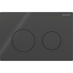 GEBERIT Przycisk uruchamiający Geberit Omega20, przedni/górny, czarny-czarny mat-czarny okrągły GEB-115.085.DW.1