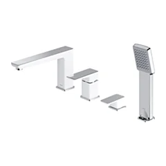 Omnires PARMA bateria wannowa 4-otworowa, chrom/biały połysk PM7432CRB