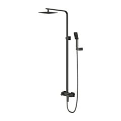 Omnires PARMA system prysznicowy natynkowy, grafit szczotkowany PM7444GR