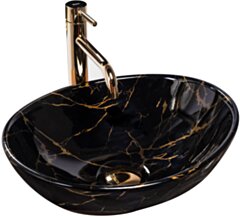 Rea UMYWALKA SOFIA MARBLE BLACK SHINY - NABLATOWA REA-U5611