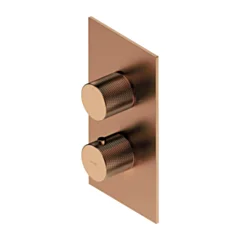 Omnires CONTOUR termostatyczna bateria prysznicowo-wannowa podtynkowa, miedź szczotkowana CT8036CPB