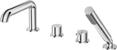 Deante Silia Bateria wannowa 4-otworowa z zestawem prysznicowym BQS_014M