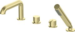 Deante Silia Bateria wannowa 4-otworowa z zestawem prysznicowym BQS_R14M