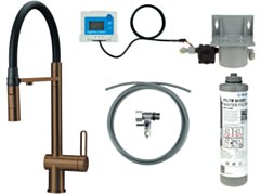 Deante Magnetic Bateria kuchenna z zestawem do filtracji wody  z elastyczną wylewką BRMFC75M