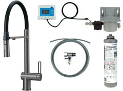 Deante Magnetic Bateria kuchenna z zestawem do filtracji wody  z elastyczną wylewką BRMFD75M
