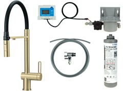 Deante Magnetic Bateria kuchenna z zestawem do filtracji wody  z elastyczną wylewką BRMFR75M