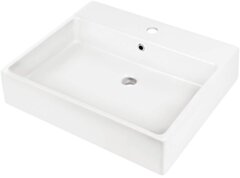 Deante Temisto Umywalka ceramiczna nablatowa/ścienna z miejscem na baterię - 60x50 cm CDT_6U6S