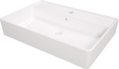 Deante Temisto Umywalka ceramiczna nablatowa/ścienna z miejscem na baterię - 61x41 cm CDT_6U7S