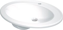 Deante Round Umywalka ceramiczna wpuszczana z miejscem na baterię CGR_6U6B