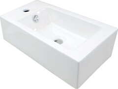 Deante Square Umywalka ceramiczna nablatowa lewa CGS_6U2L