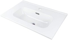 Deante Tubo Umywalka ceramiczna wpuszczana z miejscem na baterię - 60 cm CTU_6U6M