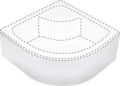 Deante Deep Osłona brodzika półokrągła 80x80 cm KTD_042O