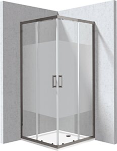 Deante Funkia Evo Kabina prysznicowa z brodzikiem kwadratowa 80x80 cm - wzór pas KYCPDE88P