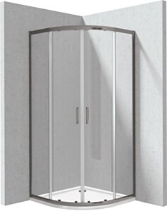 Deante Funkia Evo Kabina prysznicowa z brodzikiem półokrągła 80x80 cm KYPPD088P