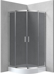 Deante Funkia Kabina prysznicowa z brodzikiem półokrągła 90x90 cm KYPZ451K