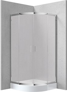 Deante Funkia Kabina prysznicowa z brodzikiem półokrągła 90x90 cm KYPZ651K