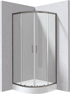 Deante Funkia Evo Kabina prysznicowa z brodzikiem półokrągła 80x80 cm KYPZD088P