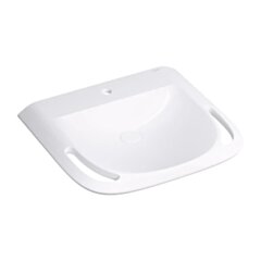 Omnires HOLD M+ [Inclusive Design] umywalka wisząca, 60 x 55 cm, biały połysk HOLDUWBP