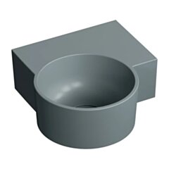Omnires OVO M+ umywalka nablatowa/wisząca - prawa, 33 x 34 cm, ash grey mat OVO335UWPAG
