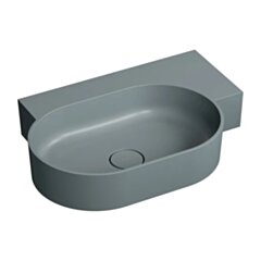 Omnires OVO M+ umywalka nablatowa/wisząca - prawa, 64 x 44 cm, ash grey mat OVO645UWPAG