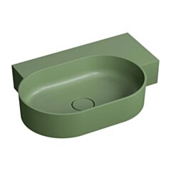 Omnires OVO M+ umywalka nablatowa/wisząca - prawa, 64 x 44 cm, olive mat OVO645UWPOL