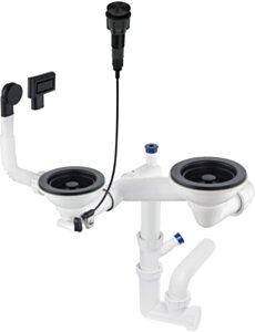Deante Space-Saver Syfon do zlewozmywaka granitowego 1.5- i 2-komorowego - Space-Saver ZXY_N983