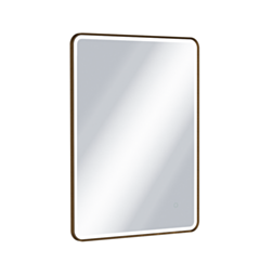 Excellent Corido lustro łazienkowe 80x60 cm prostokątne, oświetlenie LED mata grzewcza, miedziany szczotkowany DOEX.CO080.060.CB