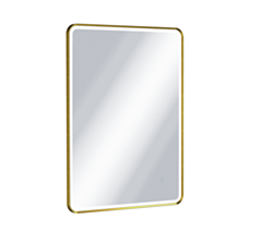 Excellent Corido lustro łazienkowe 80x60 cm prostokątne, oświetlenie LED mata grzewcza, złoty szczotkowany DOEX.CO080.060.GB